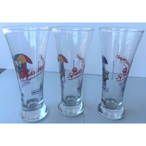 Set of 3 VINTAGE Anheuser-Busch, Inc. Bud Light Spuds Mackenzie 11 oz. Glasses - Picture 2 of 15